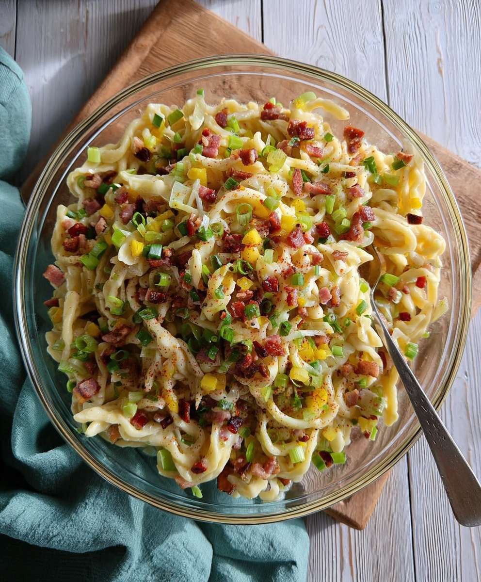 Spätzlesalat mit Lauch Rezept