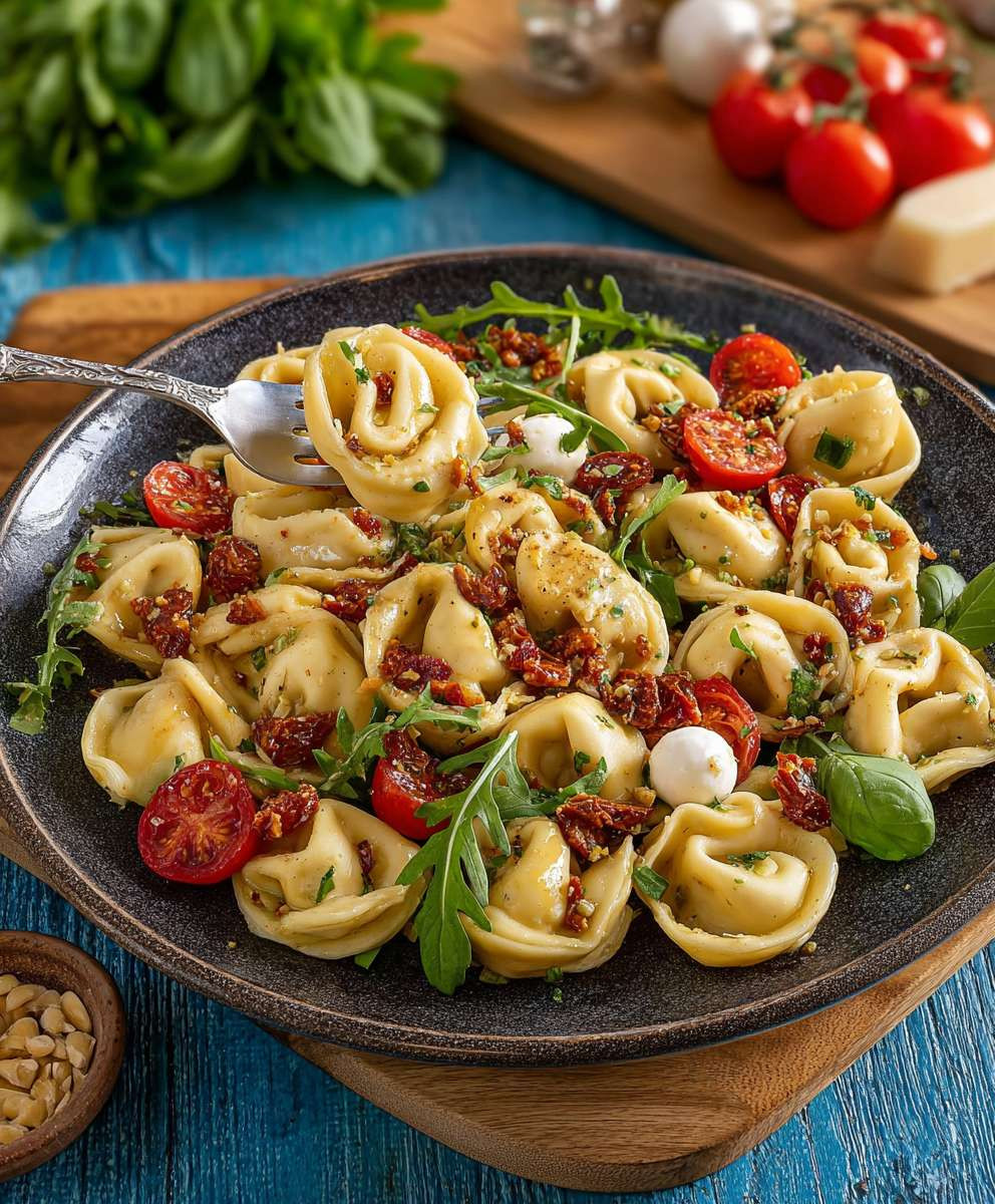 Mediterraner Tortellinisalat mit Tomaten