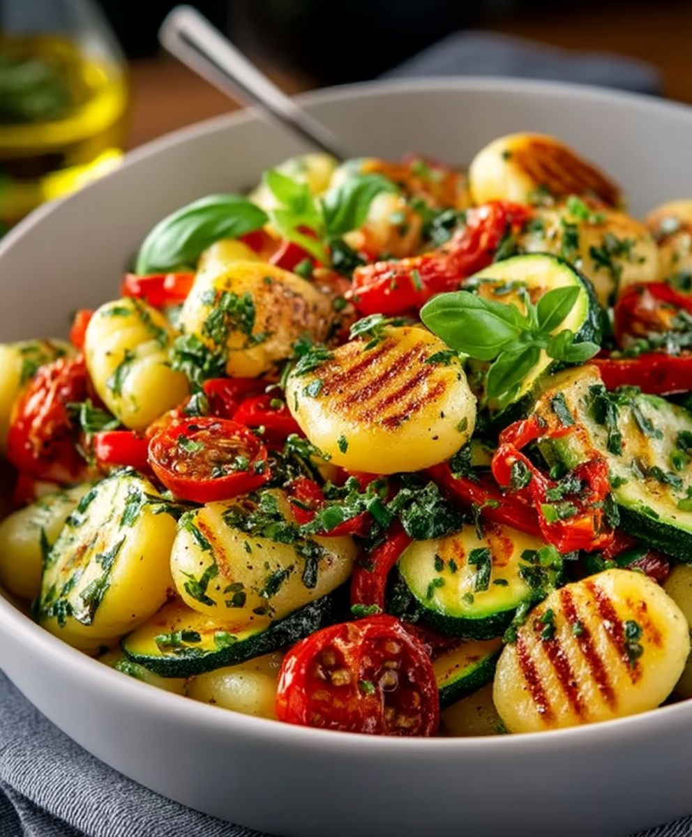 Gnocchi Salat Zucchini Paprika