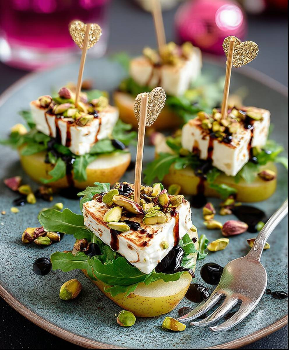 Käsebirnen mit Brie und Rucola
