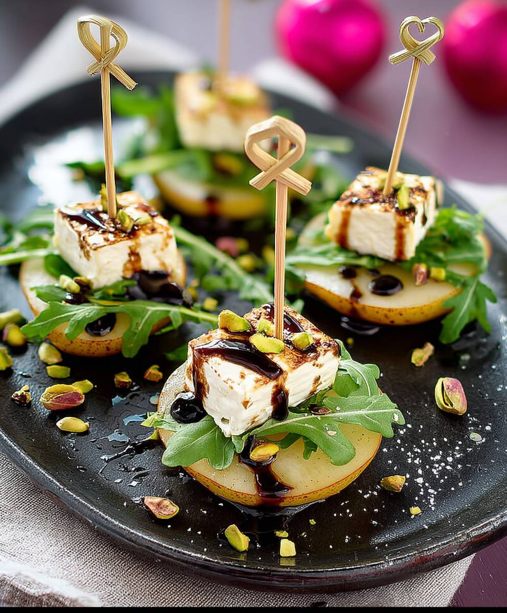 Käsebirnen mit Brie und Rucola