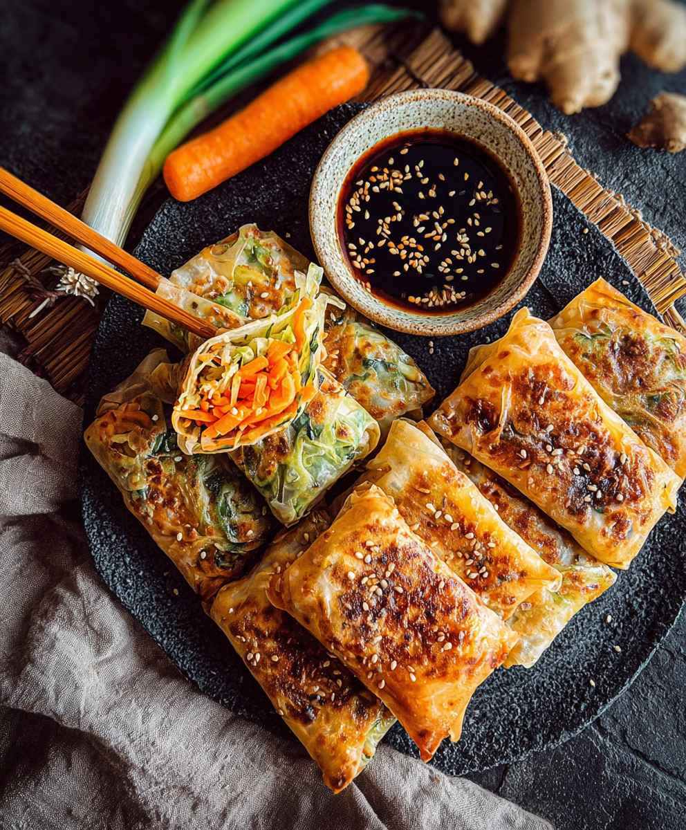 Vegane knusprige Gemüsetaschen