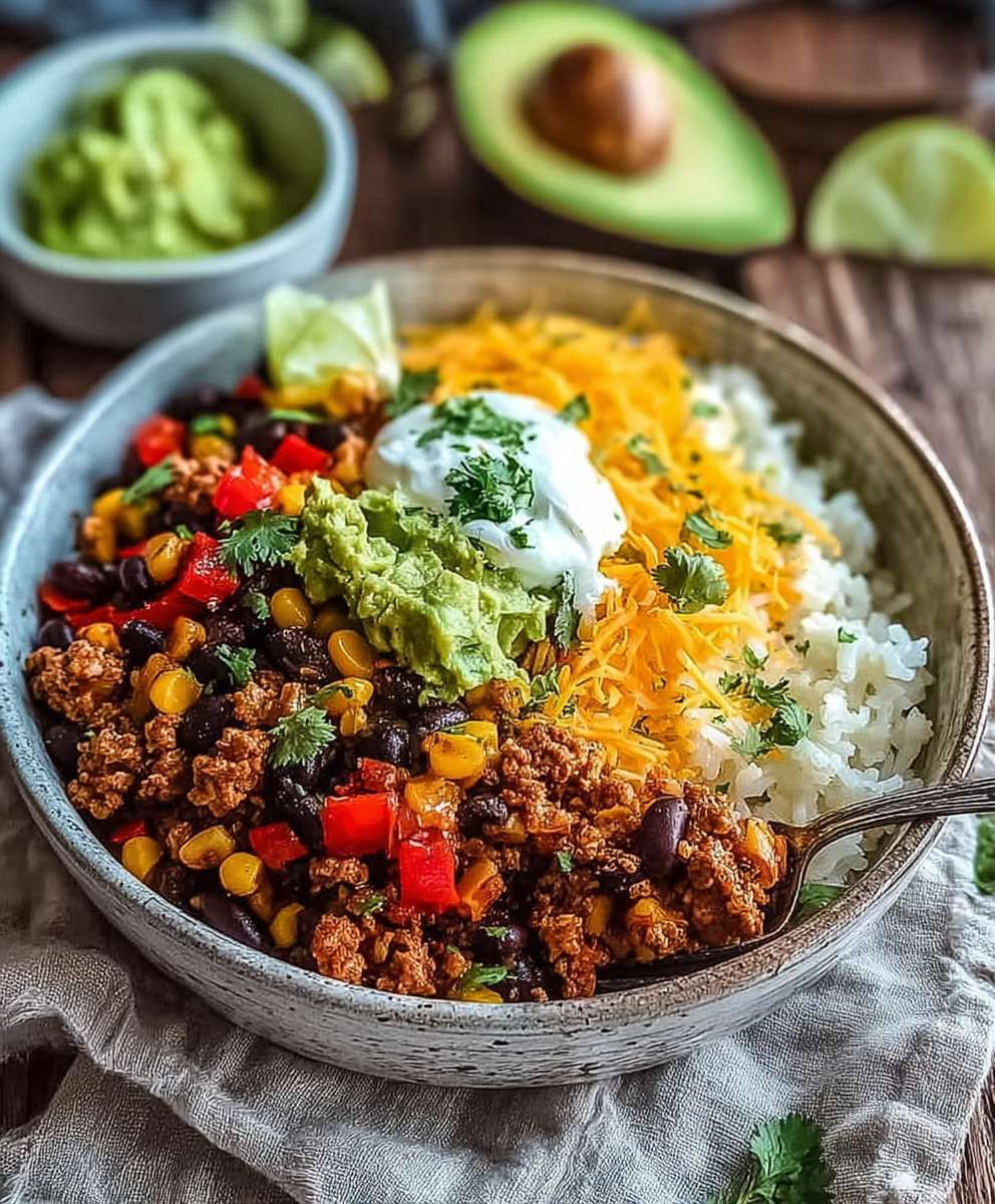 Taco Reis Bowl einfach lecker