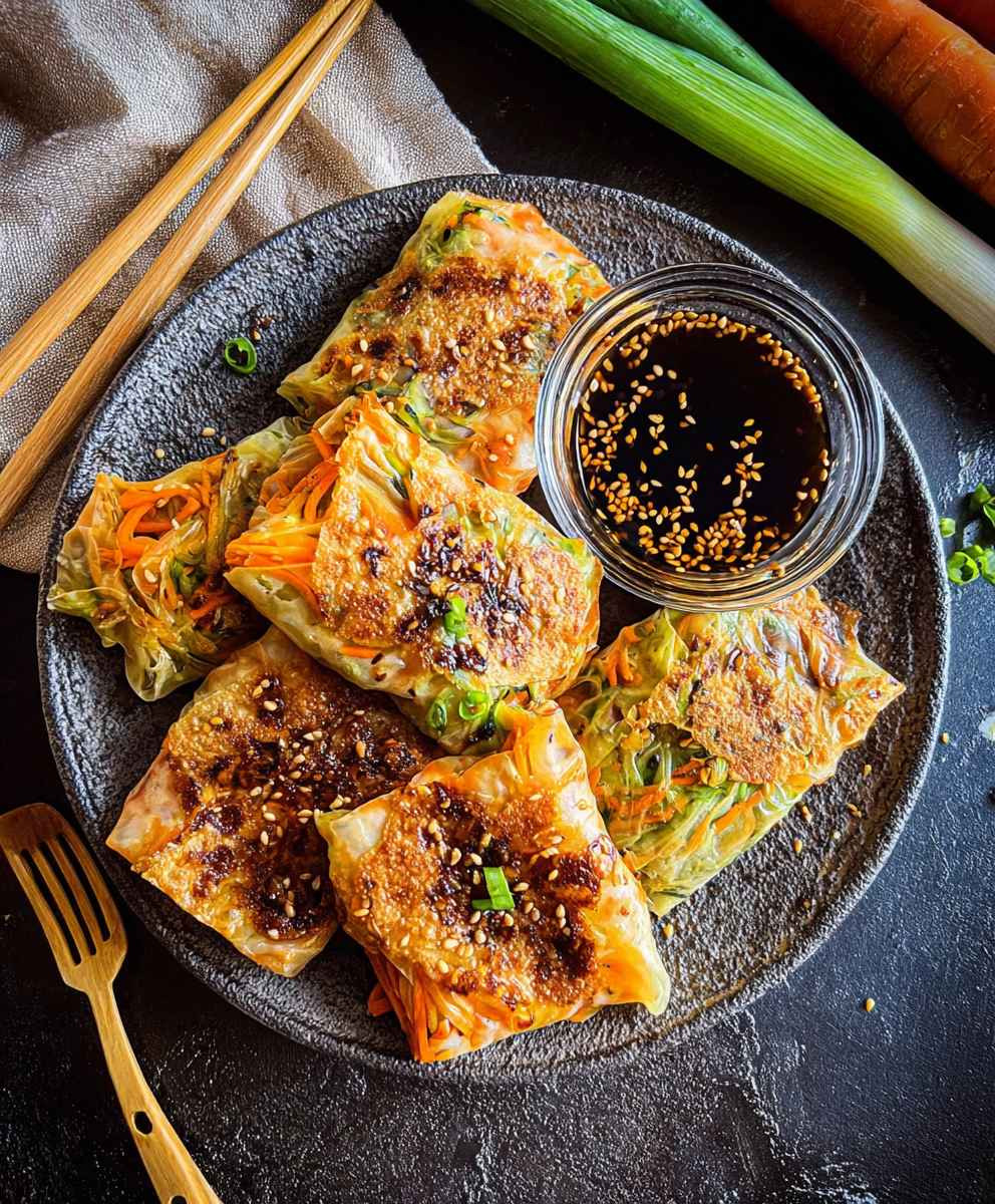 Vegane knusprige Gemüsetaschen