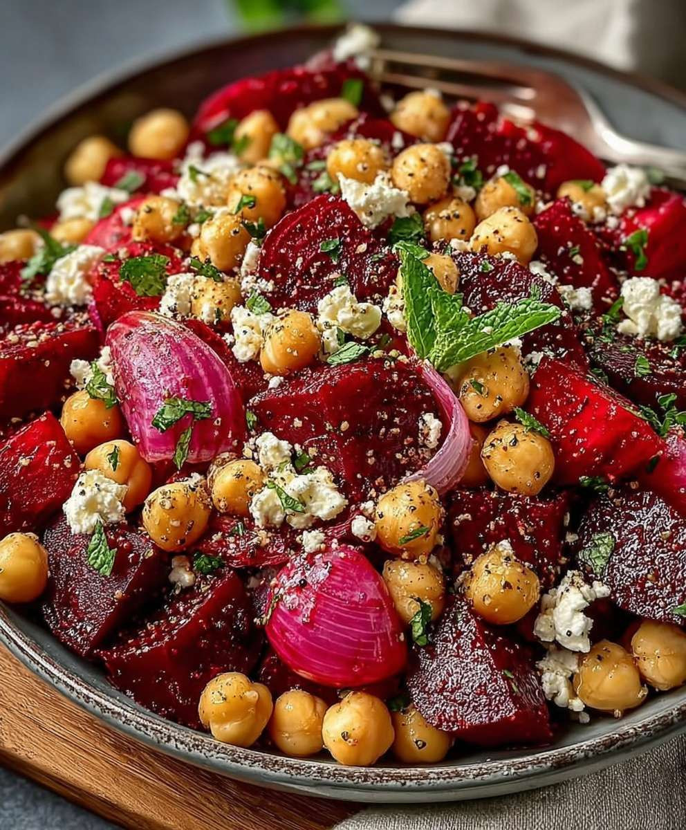 Kichererbsen Rote Bete Feta Salat