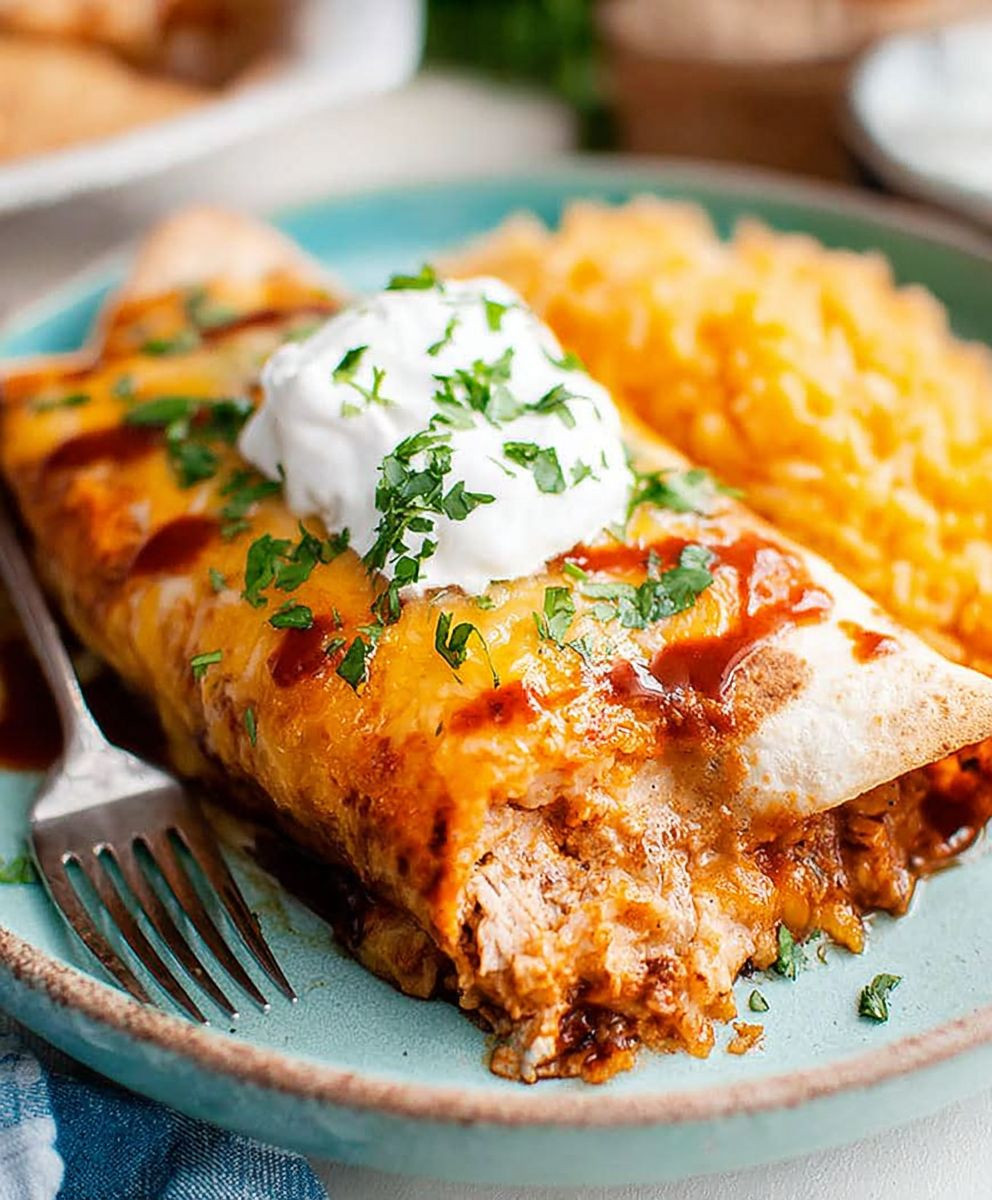 Truthahn Enchiladas mit Hackfleisch