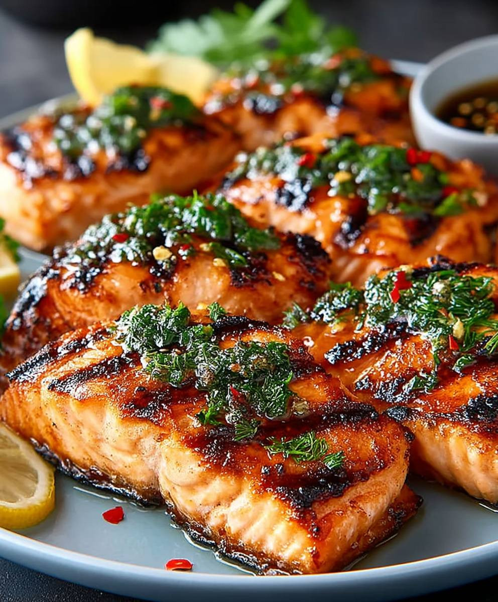 Gegrillter Lachs Sommer Genuss