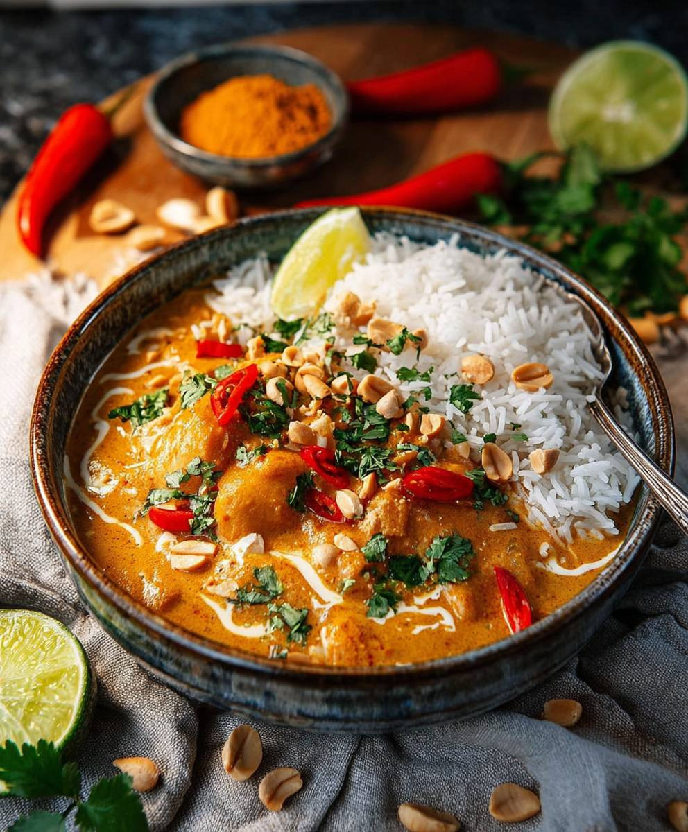 Cremiges Erdnuss Curry Rezept
