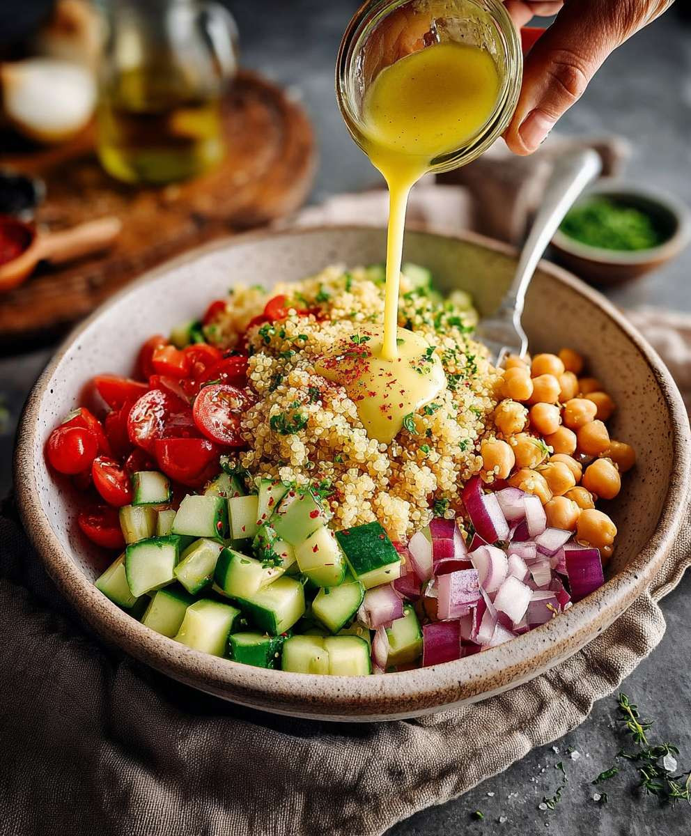 Quinoa Salat gesund einfach zubereiten