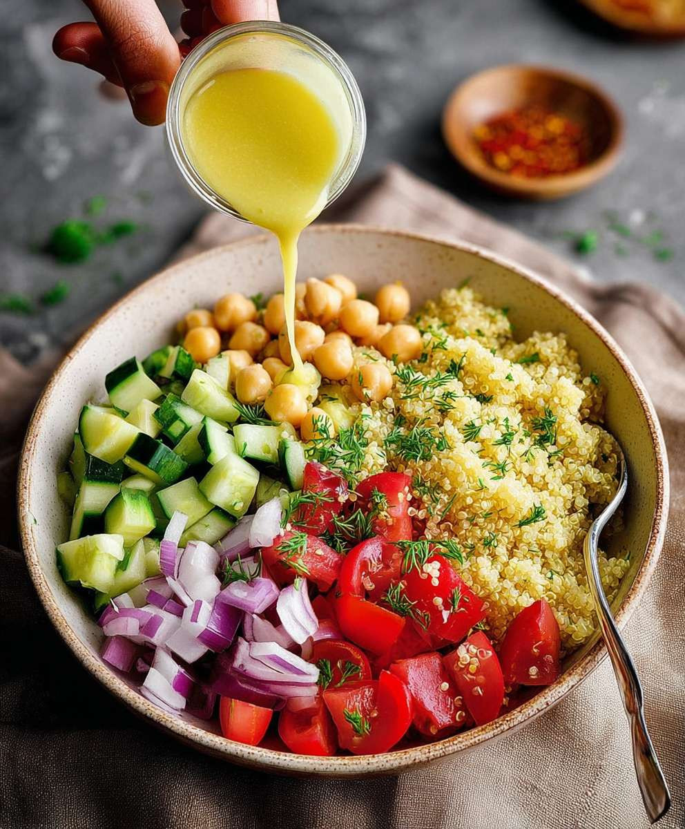 Quinoa Salat gesund einfach zubereiten