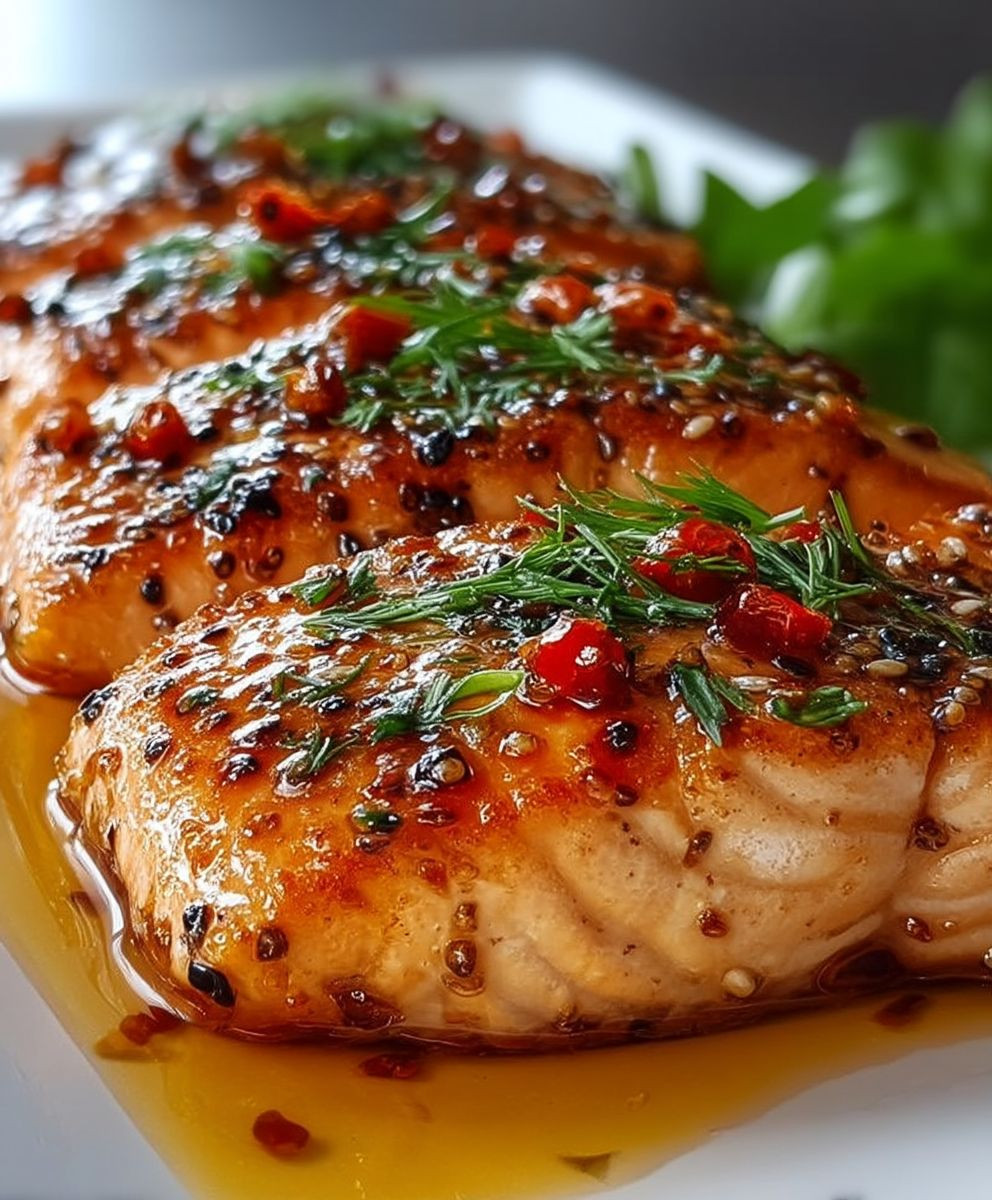 Heißer Honig Lachs