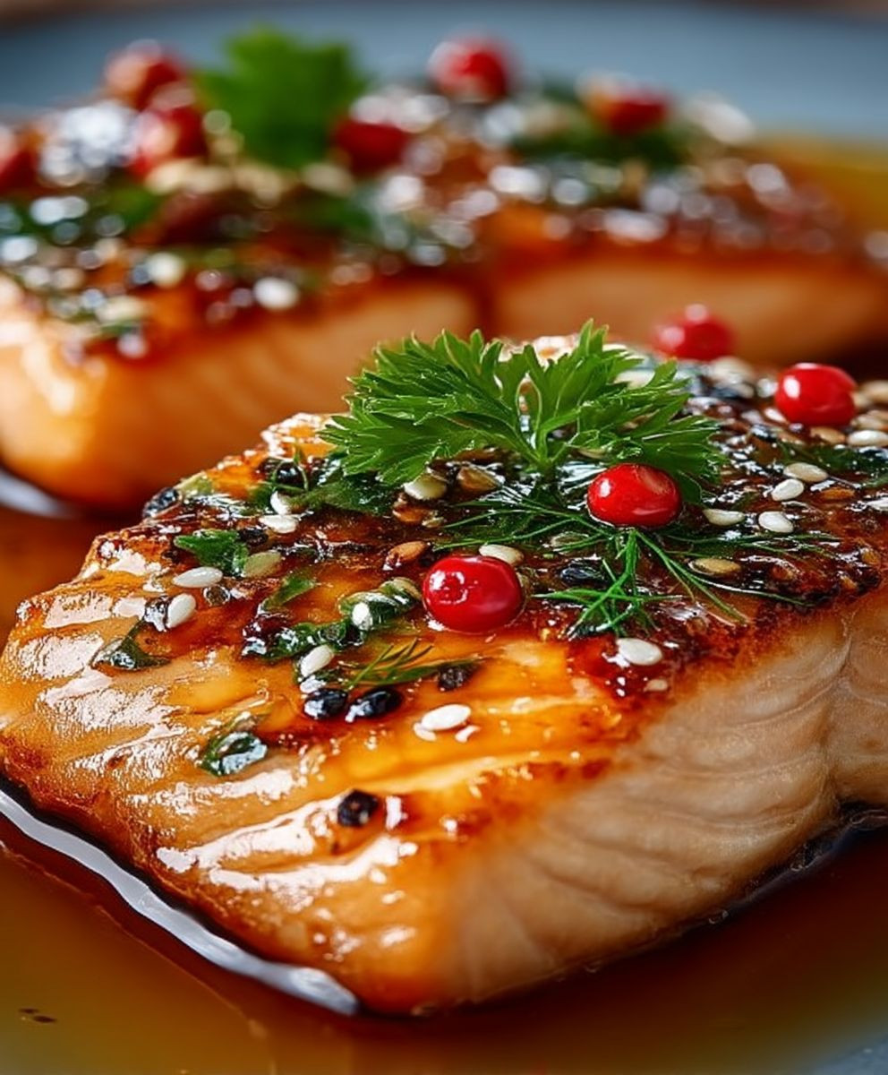 Heißer Honig Lachs