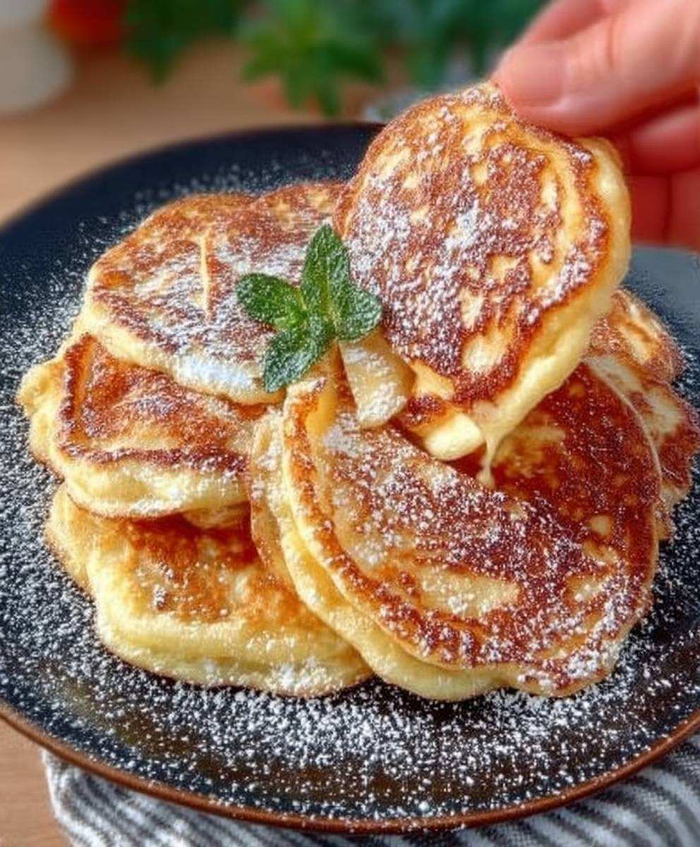 Apfel Joghurt Pfannkuchen schnell zubereiten