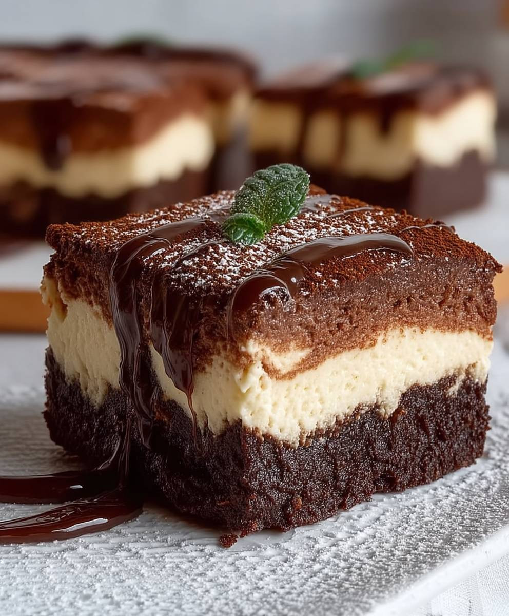 Schokoladige Tiramisu Brownies