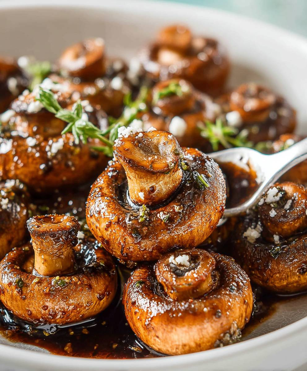 Heißluftfritteuse Champignons Balsamico