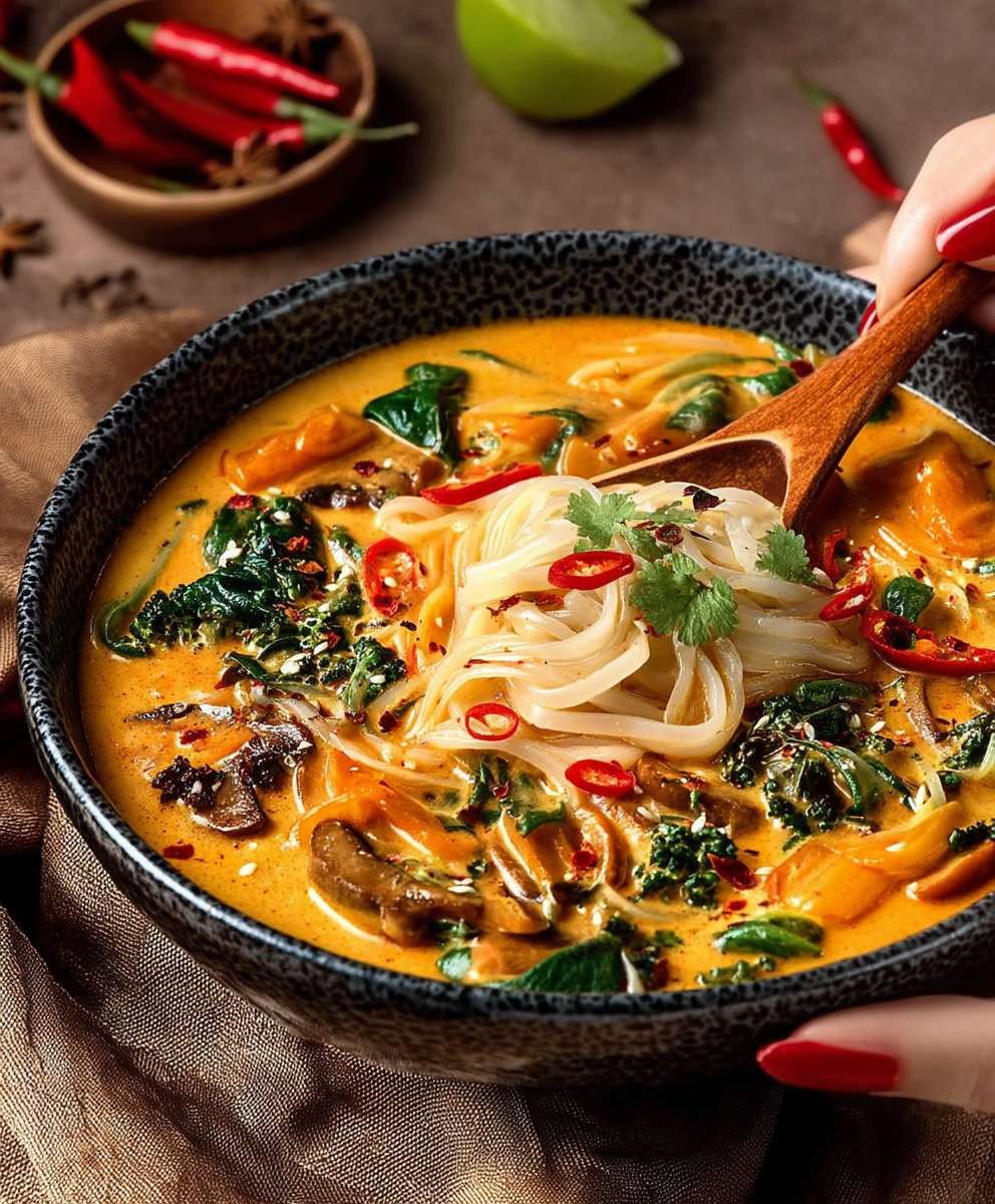 Vegane Curry Suppe Kokosmilch