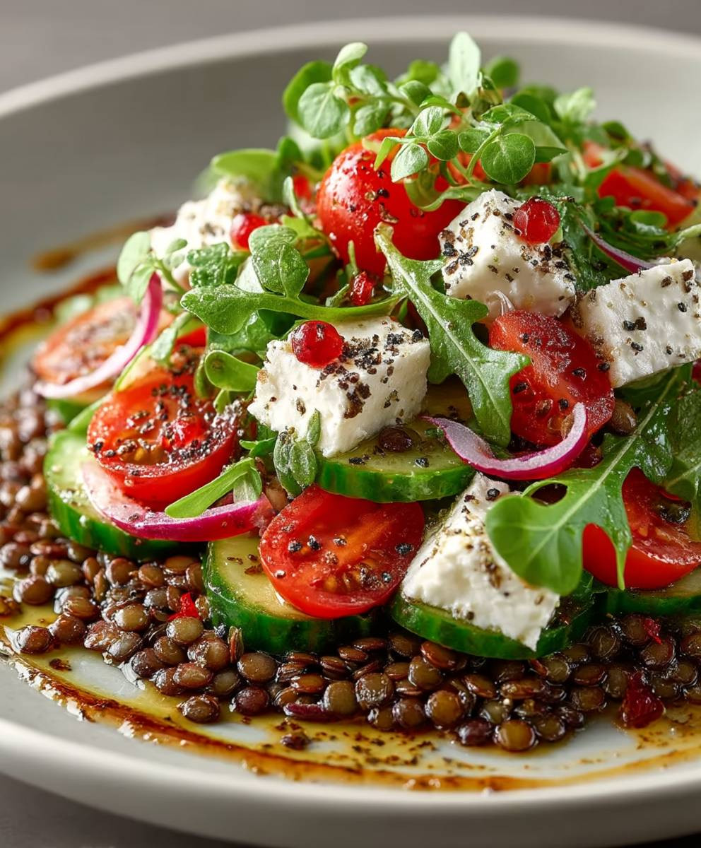 Linsensalat mit Feta