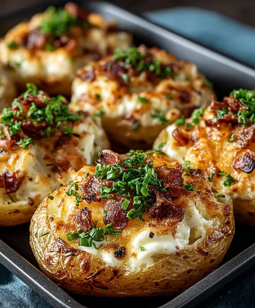 Gefüllte Kartoffeln Flammkuchen Art