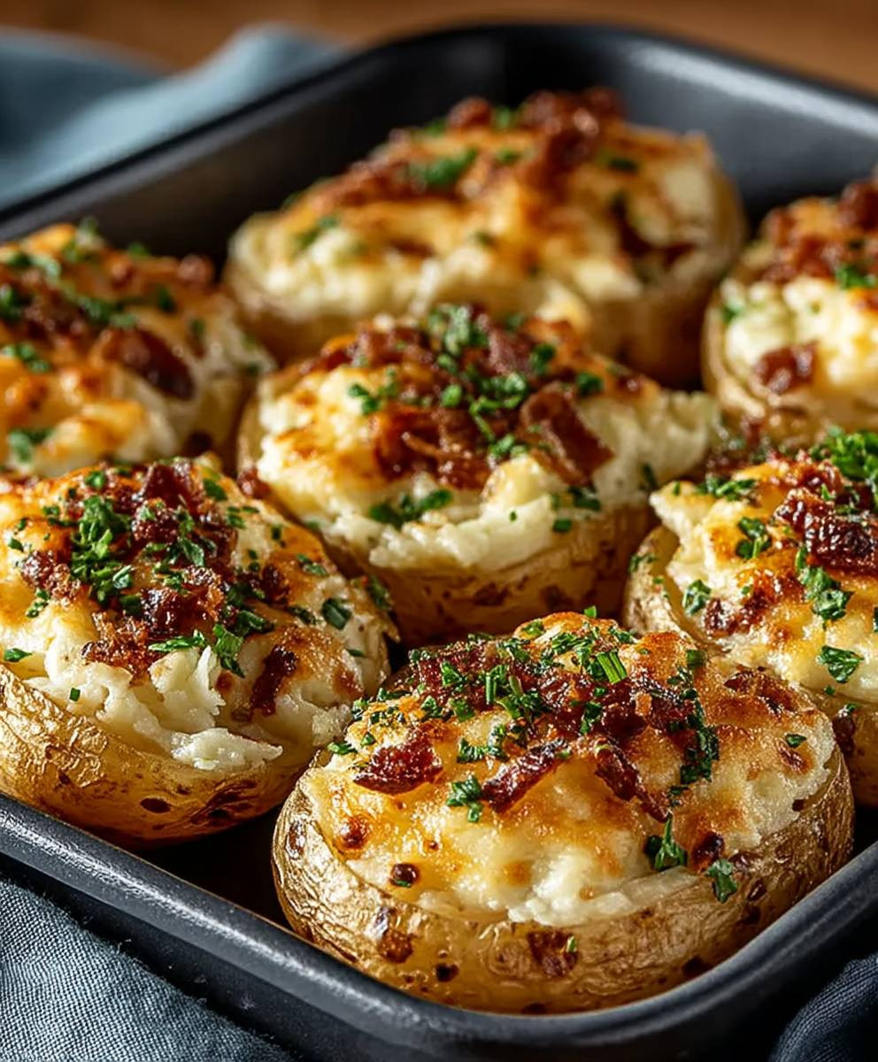 Gefüllte Kartoffeln Flammkuchen Art