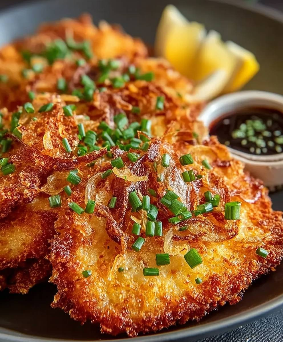 Airfryer Zwiebelschnitzel knusprig