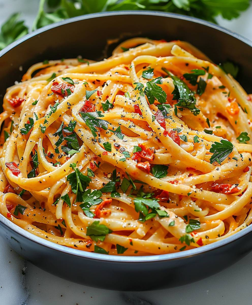 Vegan Pasta mit getrockneten Tomaten