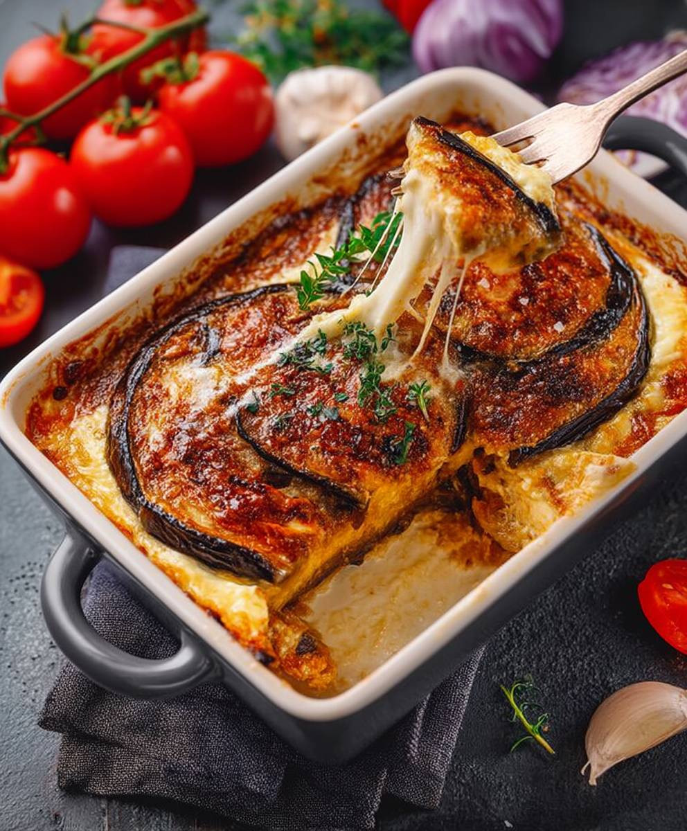 Vegetarisches Moussaka Auflauf