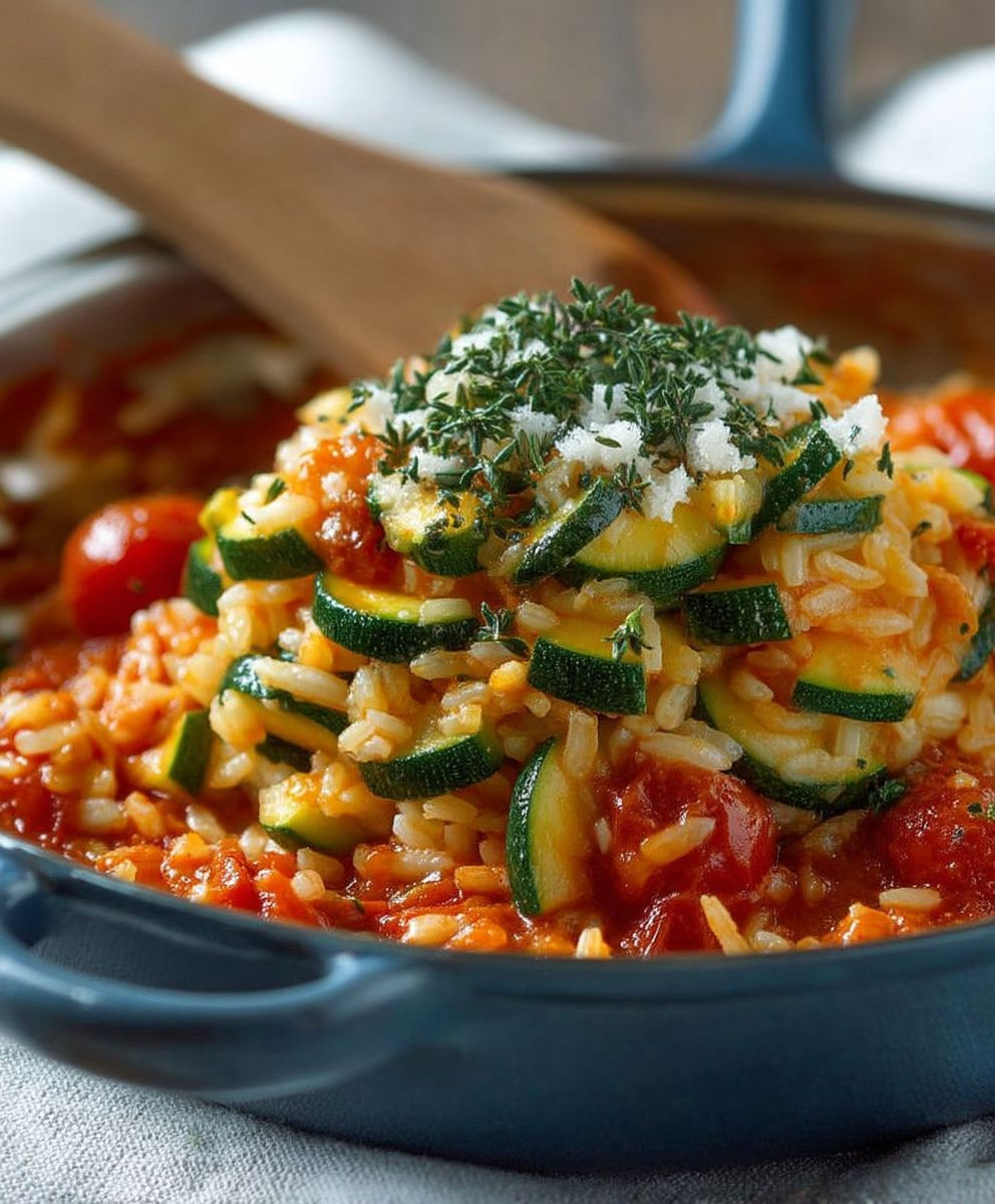 Zucchini Tomaten Reis kochen