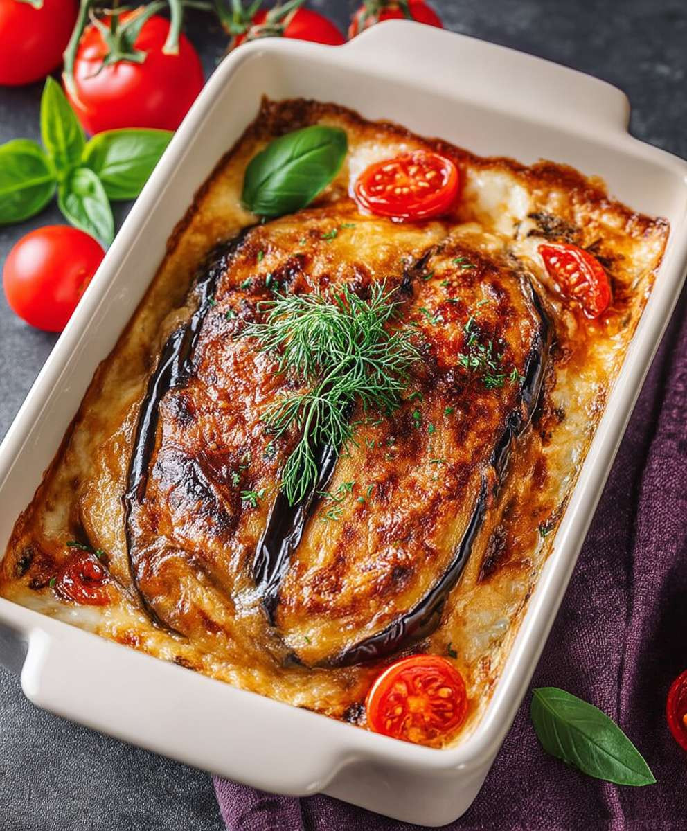 Vegetarisches Moussaka Auflauf