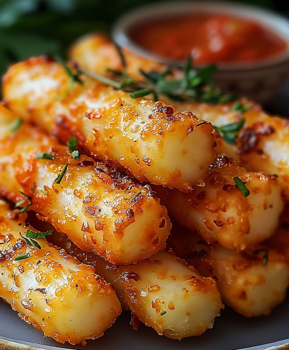 Kartoffel Käse Sticks Snack