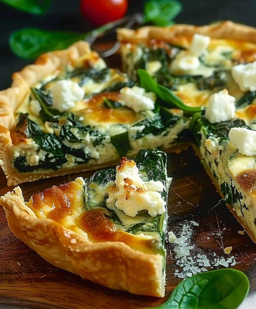 Spinat Feta Quiche