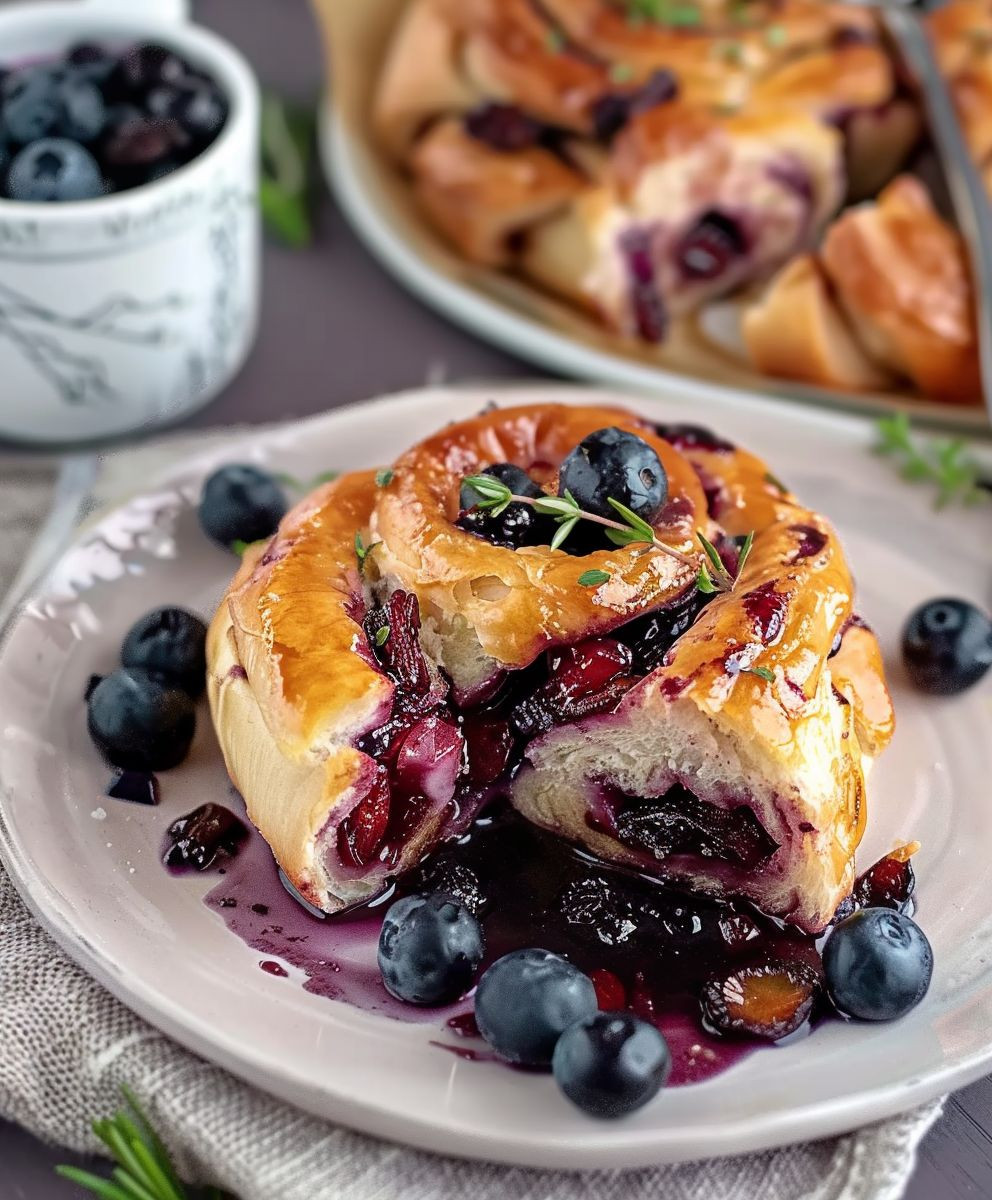 Blaubeer Schnecken backen
