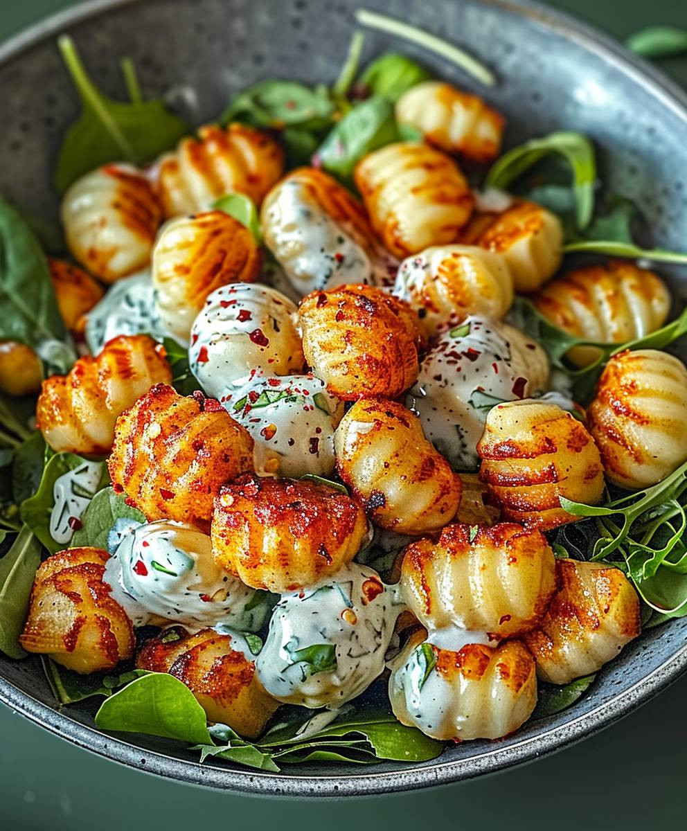 Knuspriger Gnocchi Salat