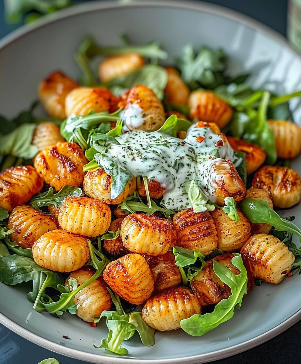 Knuspriger Gnocchi Salat