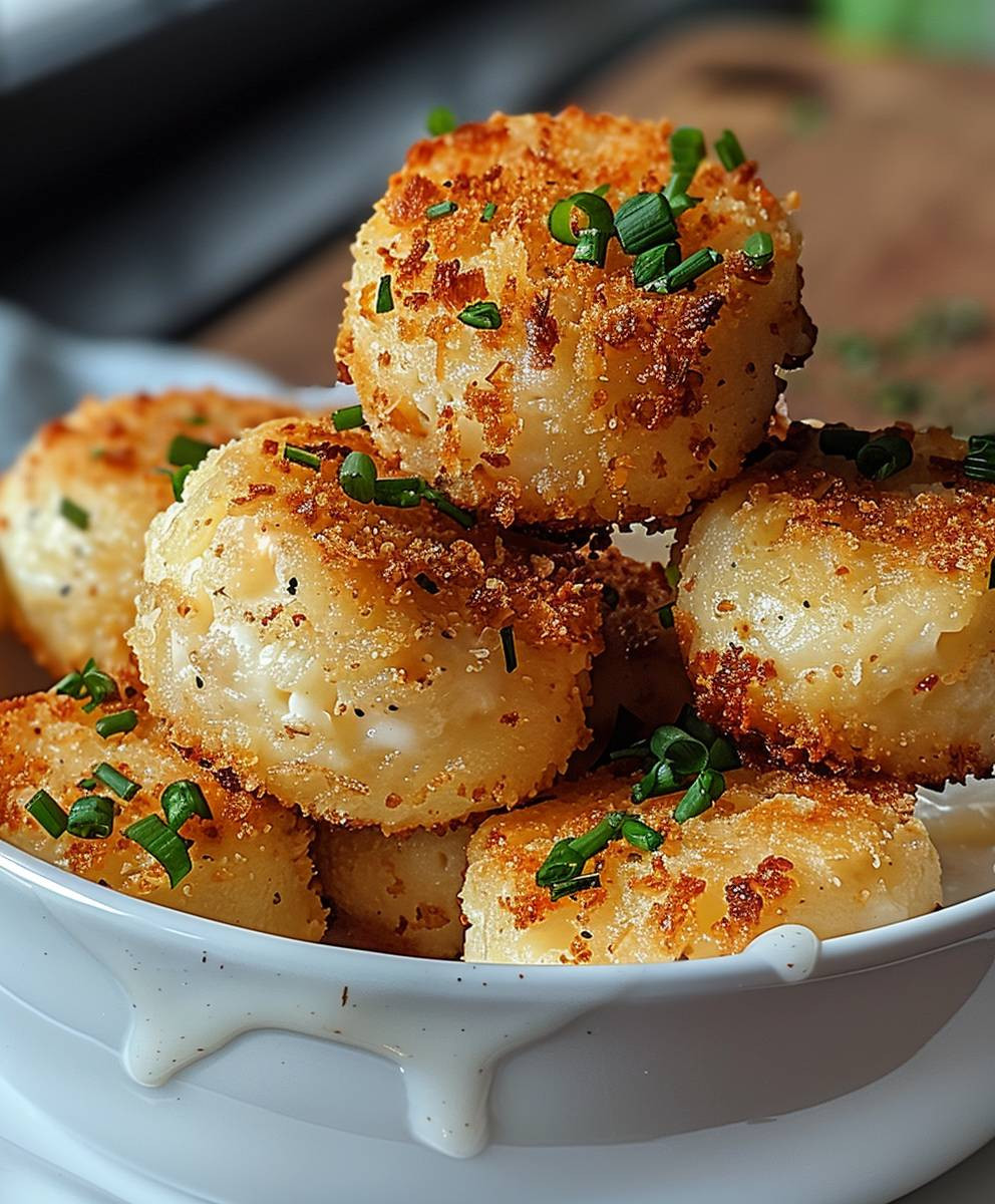 Luftfritteuse Käse Kartoffelbällchen
