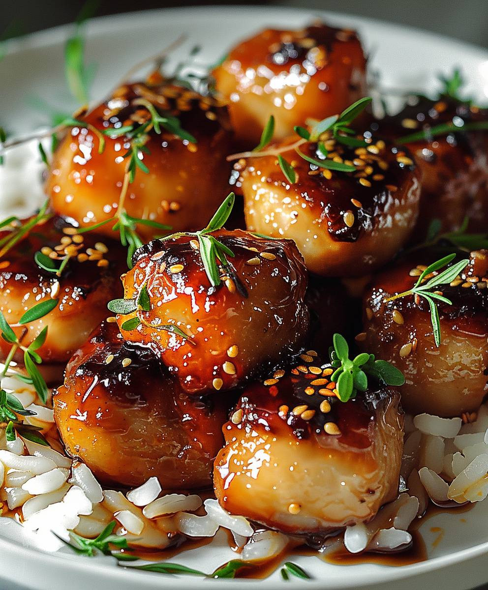 Karamellisiertes Sesam Hähnchen