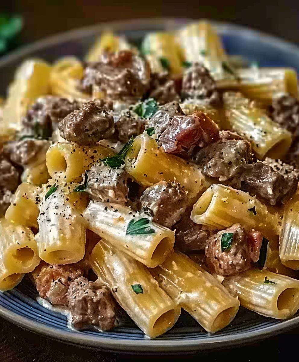 Parmesan Rindfleisch Rigatoni